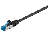Cable De Conexión Goobay Rj-45 Cat 6.A S/Ftp Pimf  Negro, 2 Metros, 500 Mhz 93746