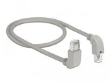 Cable De Parche De Delock Rj45 Cat.6a S/Ftp Gray, 50 Cm, Enchufes Angulados 1x Arriba, 1x Debajo 85870