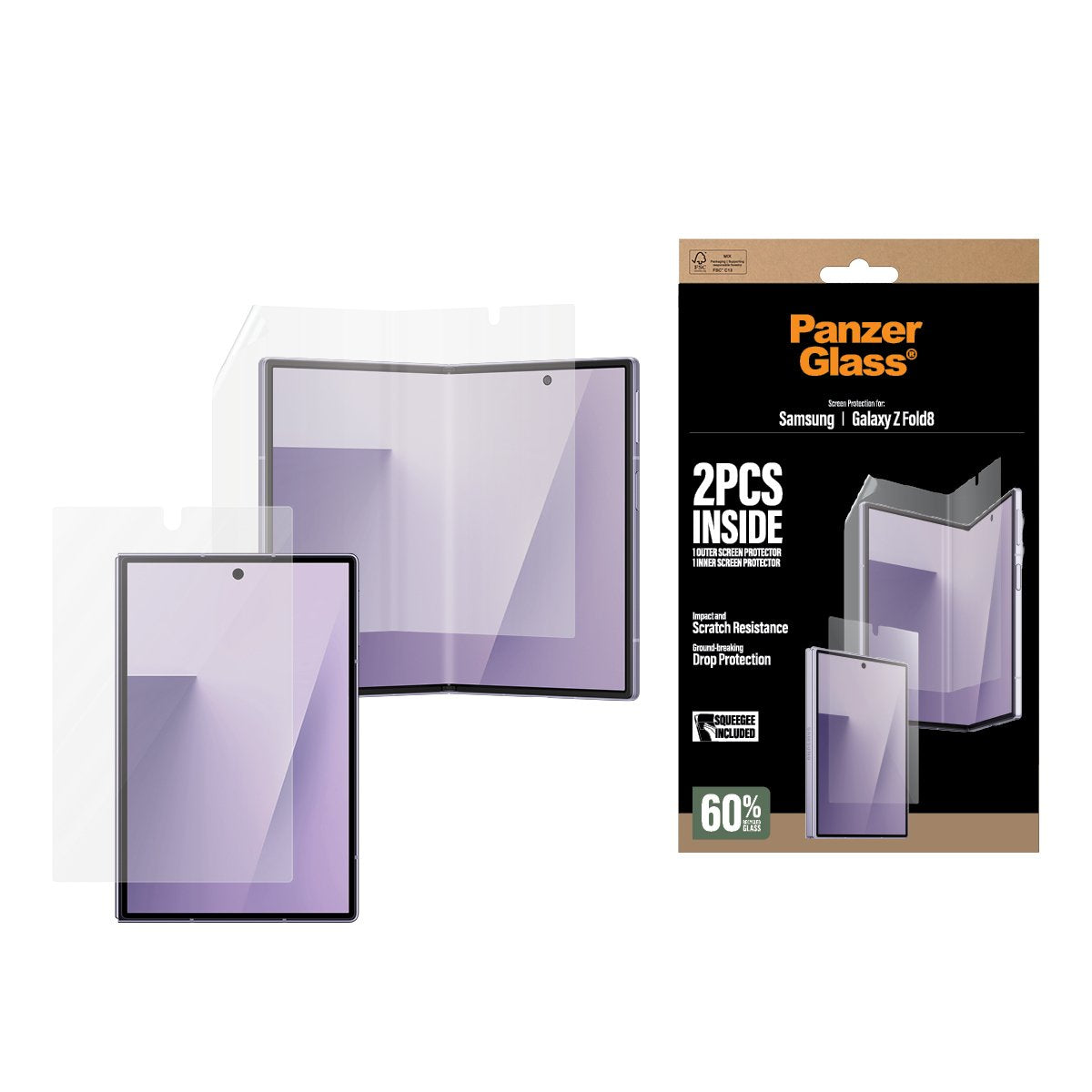 Panzerglass Sub Screen Protector&Main Film Screen Prot. Sam. Galaxy Z Fold8 Cf