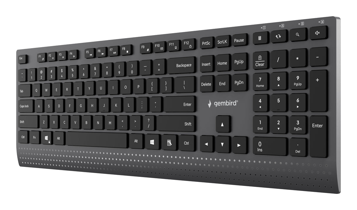Gembird Slim Wired Multimedia Keyboard With Tipo C Adapter Us Layout
