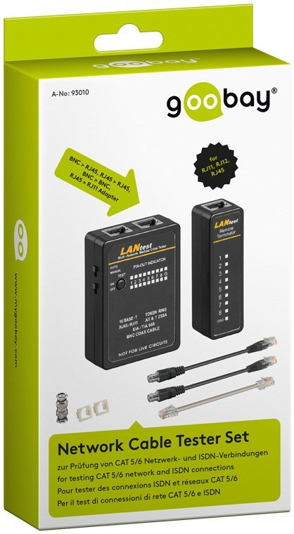 Tester Cables Rj45 + Utp + Bnc + Stp