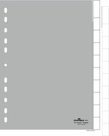 Regimro En Blanco Durable Pemañas En Blanco Pp 10 Piezas Gris
