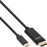 Adaptador Usb Inline, Usb Tipo C Macho A Hdmi Macho (Modo Alternativo Dp), 4k2k, Negro, 3 M