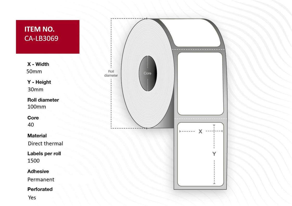 EAN 5706998986566 - Capture CA-LB3069 etiqueta de impresora Blanco imagen 1