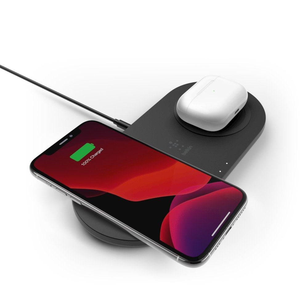 Base De Carga Inalámbrica Boost Charge De Belkin 2x15w Sw.Wiz008vfbk