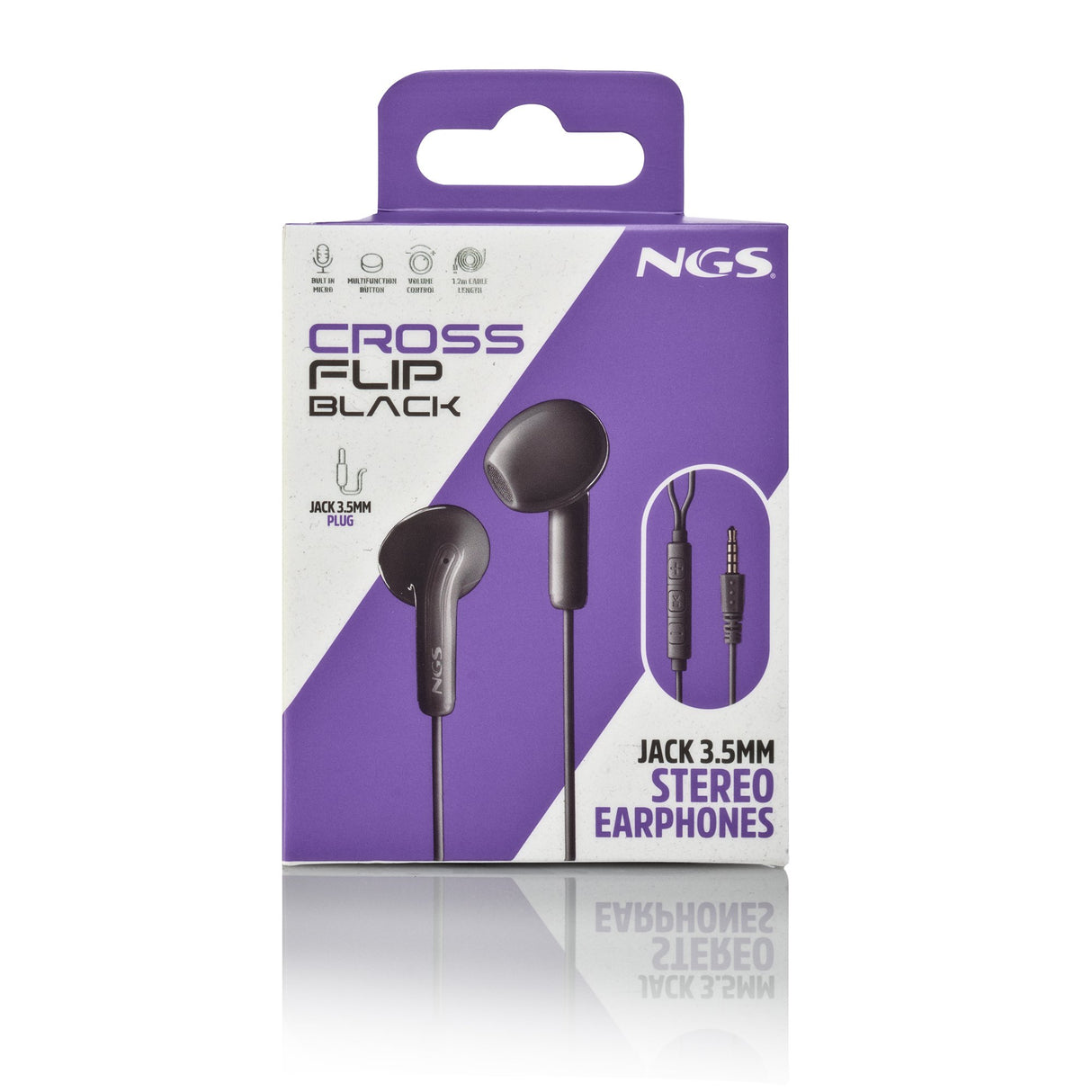 EAN 8435430627077 - NGS CROSS FLIP Auriculares Alámbrico Dentro de oído Llamadas/Música Negro imagen 7