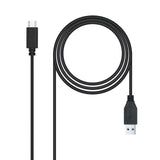 Nanocable Cable Usb 3.1 Gen2 10gbps 3a Usb-C/M-A/M 2m - Negro