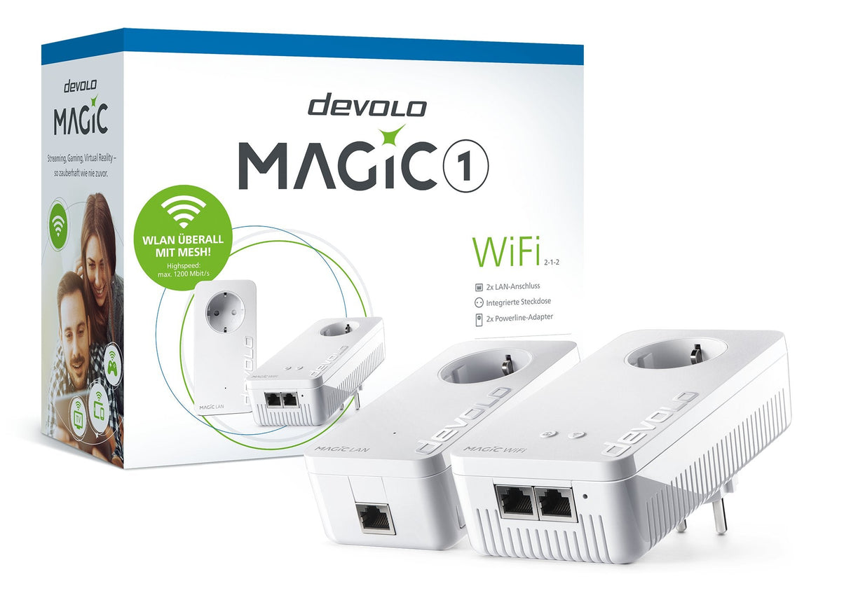 Devolo Magic 1 Wifi 2-1-2 Starter Kit, Dos Adaptadores Powerline 4250059683594