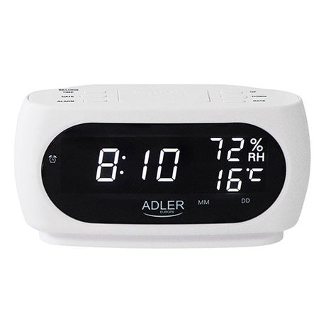 EAN 5905575903150 - Adler AD 1186W despertador Reloj despertador digital Negro, Blanco imagen 1