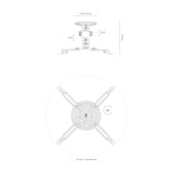 Aisens Soporte Universal Giratorio - Inclinable De Techo Para Proyector - Hasta 13.5kg - Blanco