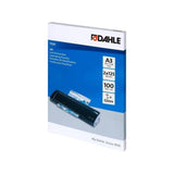 Dahle Pack De 100 Fundas Para Plastificar Brillo A3 - 125 Micras - Alta Calidad - Transparente