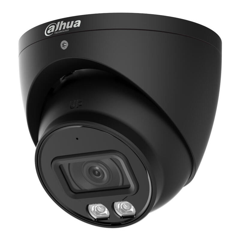 Dahua Hac-Hdw1200t-Il-A-0280b-S6-B Domo Hdcvi 4en1 2m 1080p Full Color Iluminación Dual Led40m/Ir40m 2.8mm Ip67 Mic. Color Negro