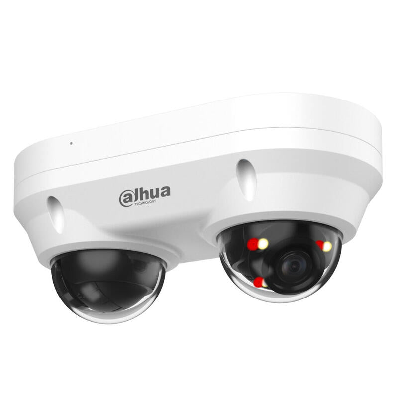 Dahua Ipc-Hdbw2449f-As-E2-Il-0360b Cámara Ip H265 2x4mp Dual-Directional Wdr Iluminación Dual Led20m/Ir30m 3.6mm Ip67 Ik10 Poe Audio Mic E/S Ai