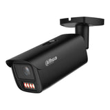 Dahua Ipc-Hfw5459e1-Ze-Il-B Tubular Ip H265 4m Wdr140db Iluminación Dual Led60m/Ir60m 2.7-12vfm Ik10 Ip67 Epoe Sd Audio Mic E/S Ai. Color Negro