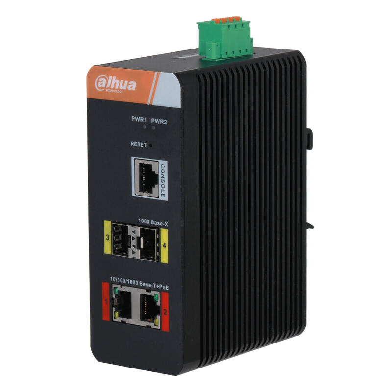 Dahua Is4204-2gt-120 Switch Poe 2.0 Industrial 2 Puertos Gigabit + 2sfp Uplink Gigabit 120w Gestionable Layer2