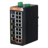 Dahua Is4420-16gt-240 Switch Poe 2.0 Industrial 16 Puertos Gigabit + 4sfp Uplink Gigabit 240w Gestionable Layer2