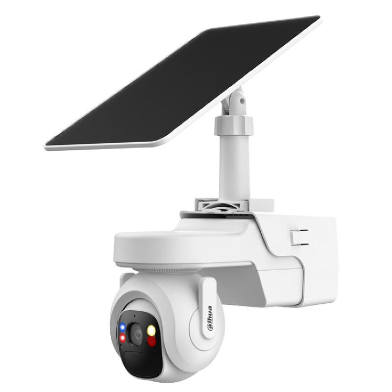 Dahua Kit/Ipc-Pt2449b1-4gb20/M0508 Cámara Pt Ip 4m H265 Led20m/Ir30m 3.6mm Ip66 Pir Mic/Altavoz 4g Ai + Panel Solar