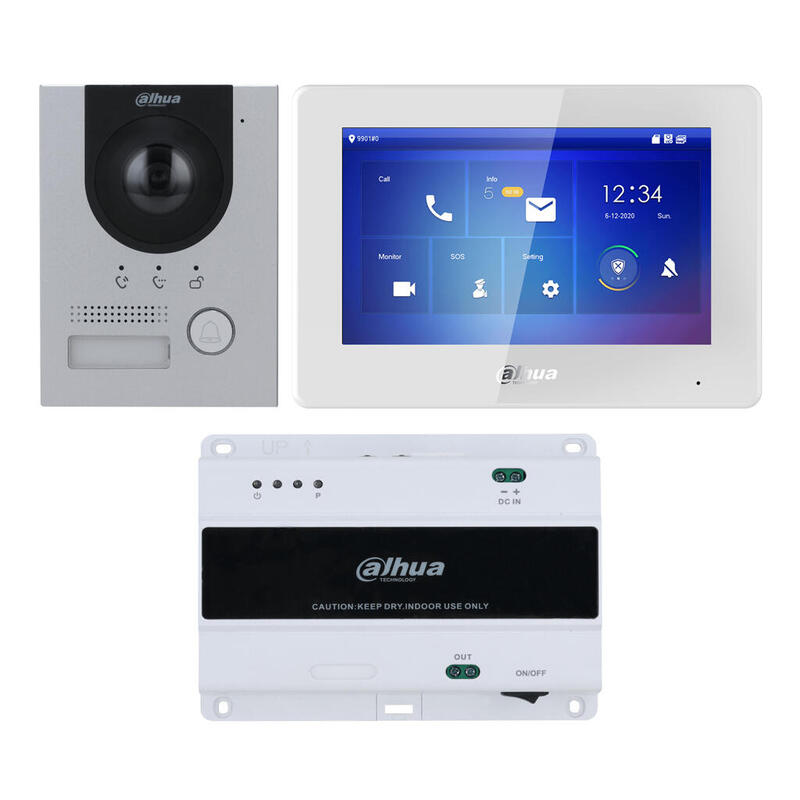 Dahua Ktd01l(S) Kit Videoportero 2-Hilos Ip Exterior Para Superfície + Monitor Interior