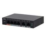 Dahua S4100-4et2et-60-C Switch Poe 2.0 4 Puertos 10/100 + 2rj45 Uplink 10/100 60w Manejable En Cloud Layer2