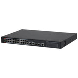 Dahua S4228-24gt-360 Switch Poe 2.0 24 Puertos Gigabit + 2 Uplink Gigabit Rj45 + 2sfp Gigabit 360w Gestionable Layer2