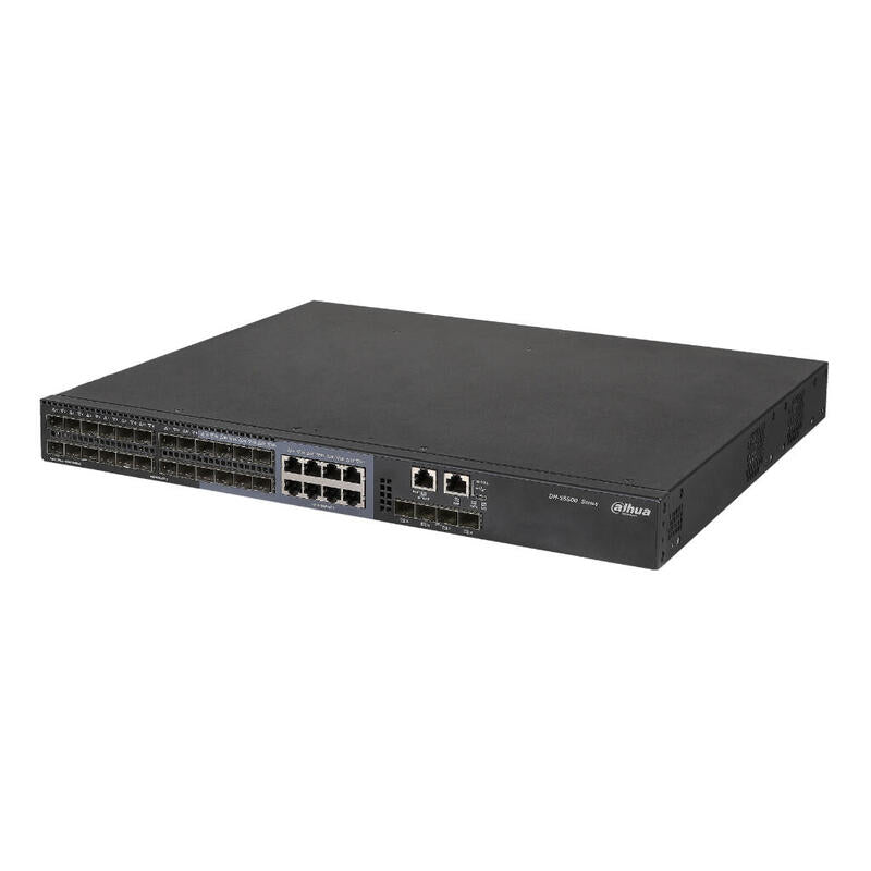 Dahua S5500-24gf4xf-E-V2 Switch 24 Puertos Gigabit (24 Sfp + 8 Combo (Rj45/Sfp)) + 4 Uplink Sfp+ 10gbps 55w Manejable Layer2