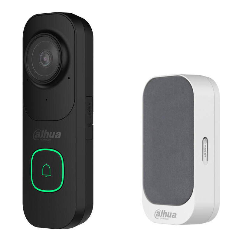 Dahua Vdkp01-Bg Kit Vídeo Timbre Wifi 4m Negro Db41ab + Timbre Wifi Gris Ds1ag