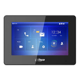 Dahua Vth5421hb Monitor Interior 7" De Superficie Para Videoportero Ip Pantalla Táctil Poe Sd 6e 1s Alarma Negro