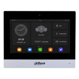 Dahua Vth8a21kms-Cw Monitor Interior 7" De Superficie Para Videoportero Ip Wifi Poe Sd 6e 1s Alarma Negro Con Cámara Frontal