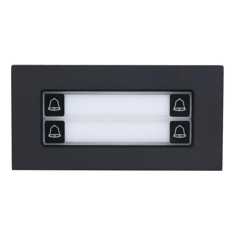 Dahua Vto4202fb-Mdb4 Estación Exterior Modular Para Videoportero Ip Con 4 Botones Para Series Vto4202f-X. Color Negro