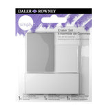 Daler Rowney Simply Pack De 3 Gomas De Borrar Para Dibujo - Estandar, Miga De Pan Y Goma Plastica