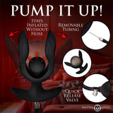 Dark Pearl Plug Anal Con Inflado Y Vibración Con Control Remoto