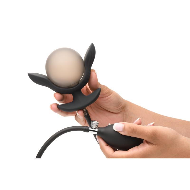Dark Pearl Plug Anal Con Inflado Y Vibración Con Control Remoto