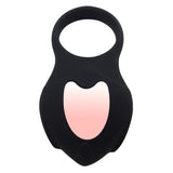 Darkblack Anillo Vibrador Con Led Control Remoto Usb Silicona