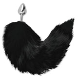 Darkness - Plug Anal Silver 8 Cm Con Cola Negro