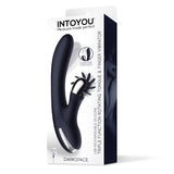 Darkspace Vibrador Con Lenguas Rotadora Y Movimiento Finger Azul
