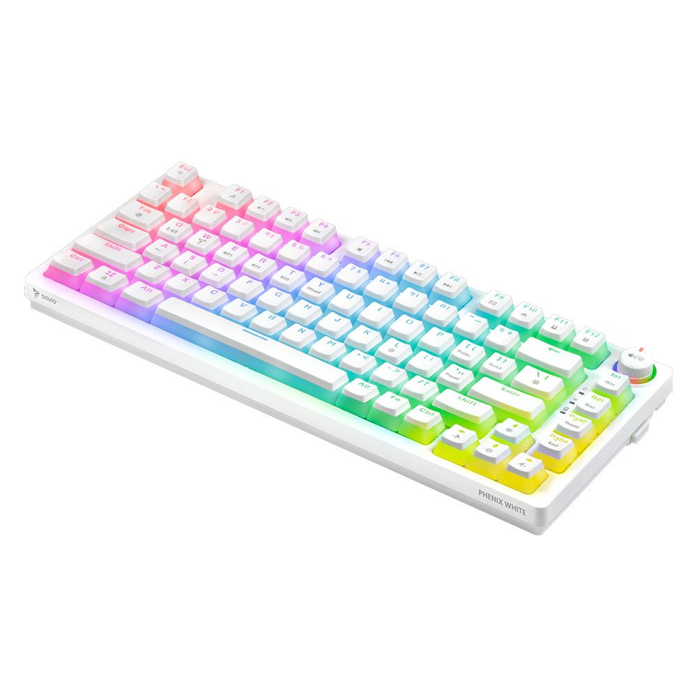 Klawiatura Mechaniczna Bezprzewodowa Phenix White Gateron Red Pro, Pudding