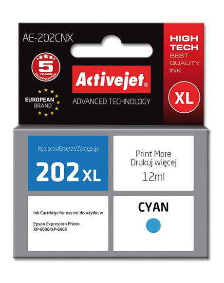 EAN 5901443111726 - Activejet AE-202CNX cartucho de tinta 1 pieza(s) Compatible Alto rendimiento (XL) Cian imagen 1