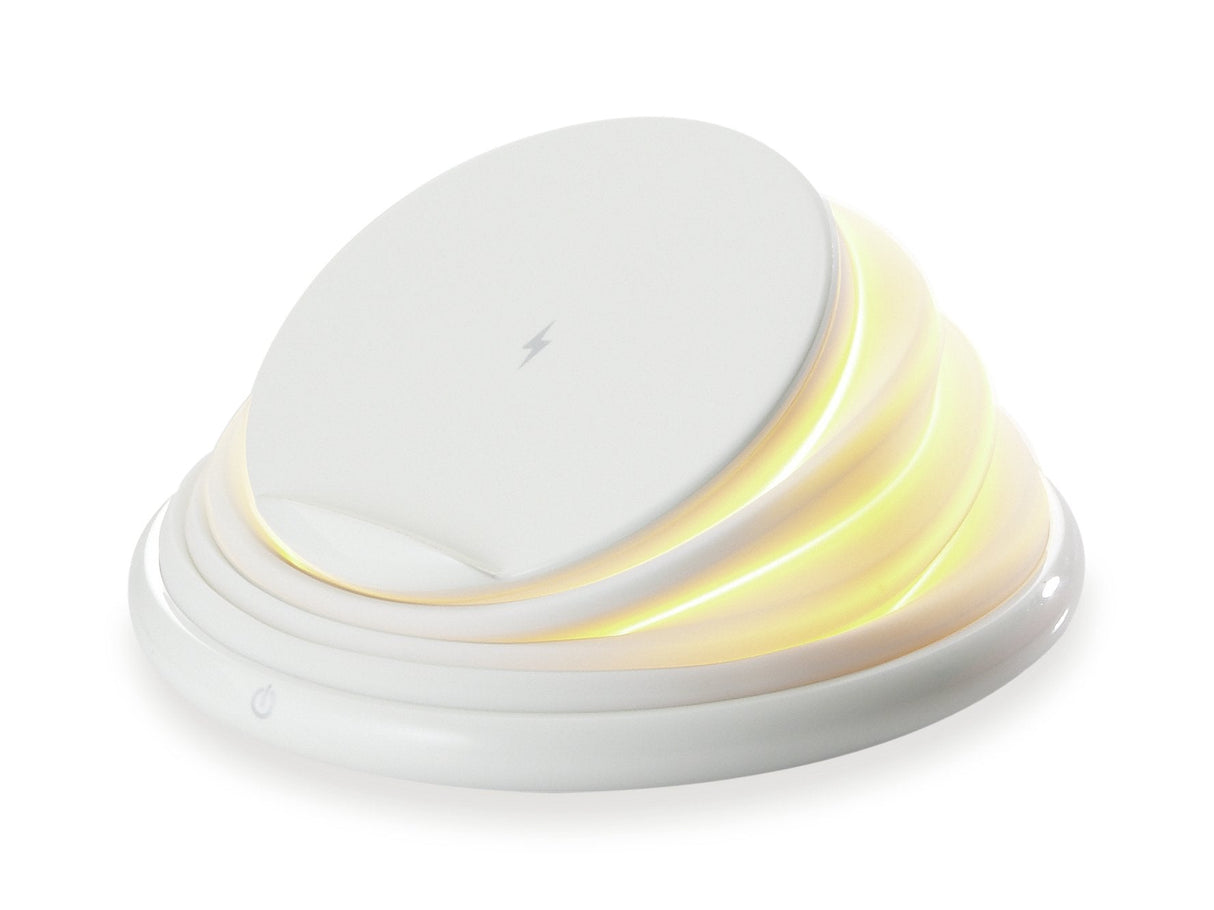 Conceptronicâ Cargador Inalambrico Qi 10w Soporte Plegable Blancoâ Gorgon02wâ 