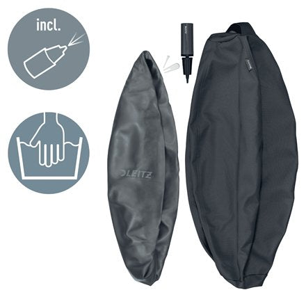 Leitz Ergo Active Sitzball Samtgris 55cm Anti-Wegroll-Design