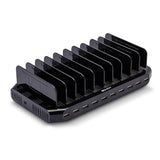 Lindy 73309 Estación De Carga Independiente Plástico Negro (10 Port Usb Charging - Station For Tablets/Smartphones)