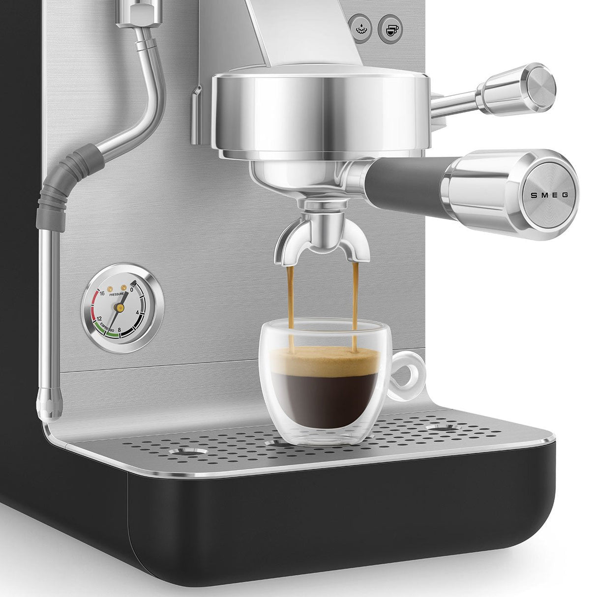 Cafetera Smeg Espresso Colección Negra Emc02blmeu