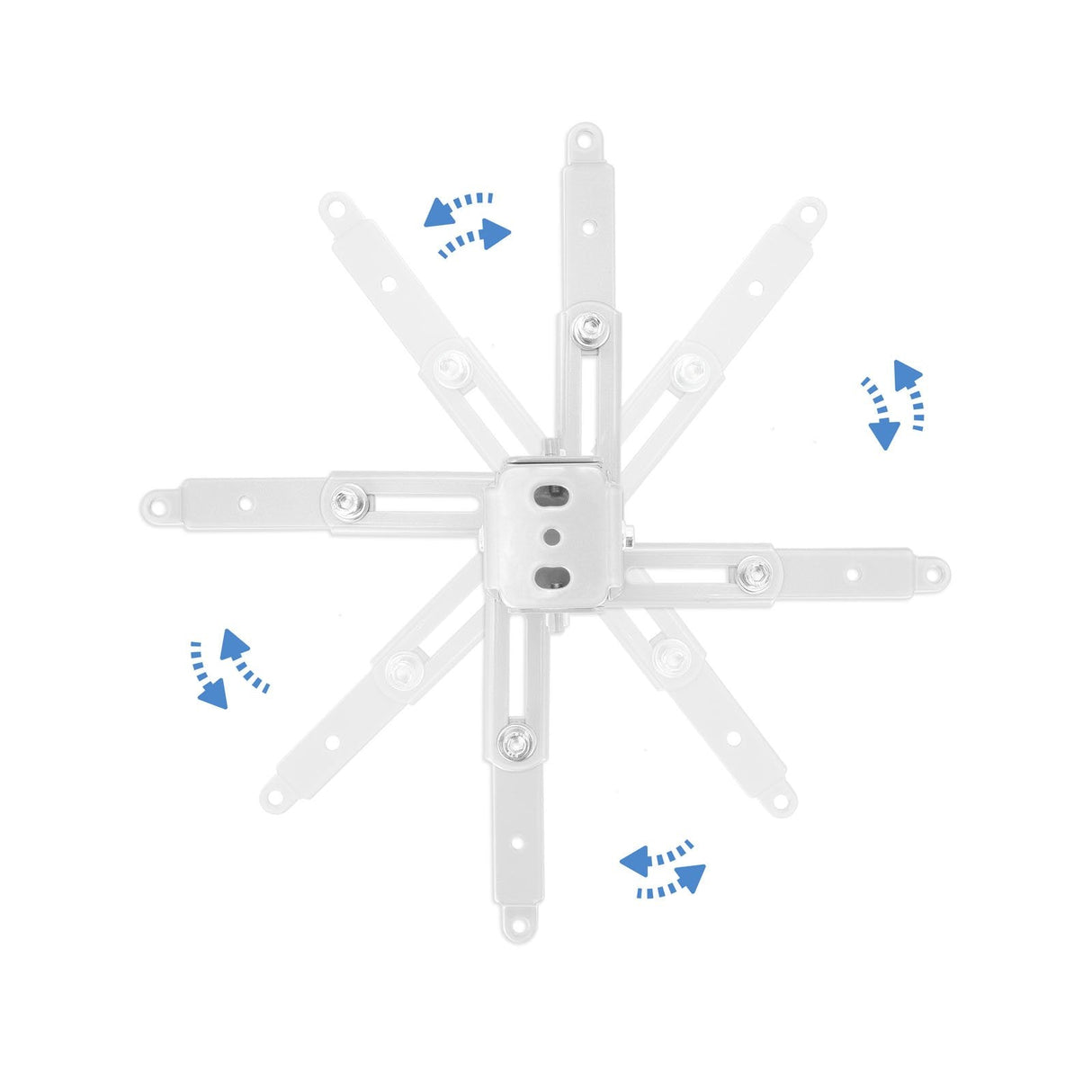 Tooq Soporte Universal De Techo Para Proyector - Inclinable Y Giratorio - Peso Max 20kg - Blanco