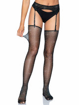 Leg Avenue - Medias Brillantes Con Liguero Talla Unica