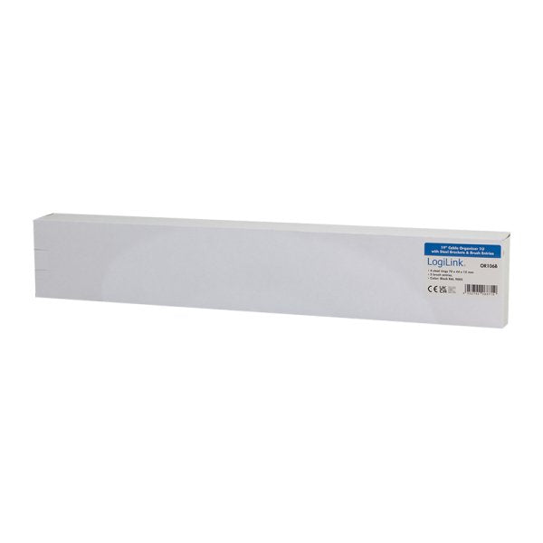 Panel De Gemión De Cables Logilink De 19", 4 Soportes De Acero Y Tira De Cepillos