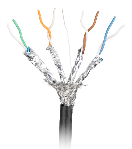EAN 5901969448146 - Lanberg LCS7-21CU-0305-BK cable de red Negro 305 m Cat7 S/FTP (S-STP) Alrededor imagen 4