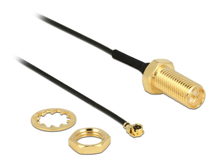 Delock Cable De Antena Rp-Sma Hembra Para Instalación > Mhf/ U.Fl-Lp-068 Kompatibler