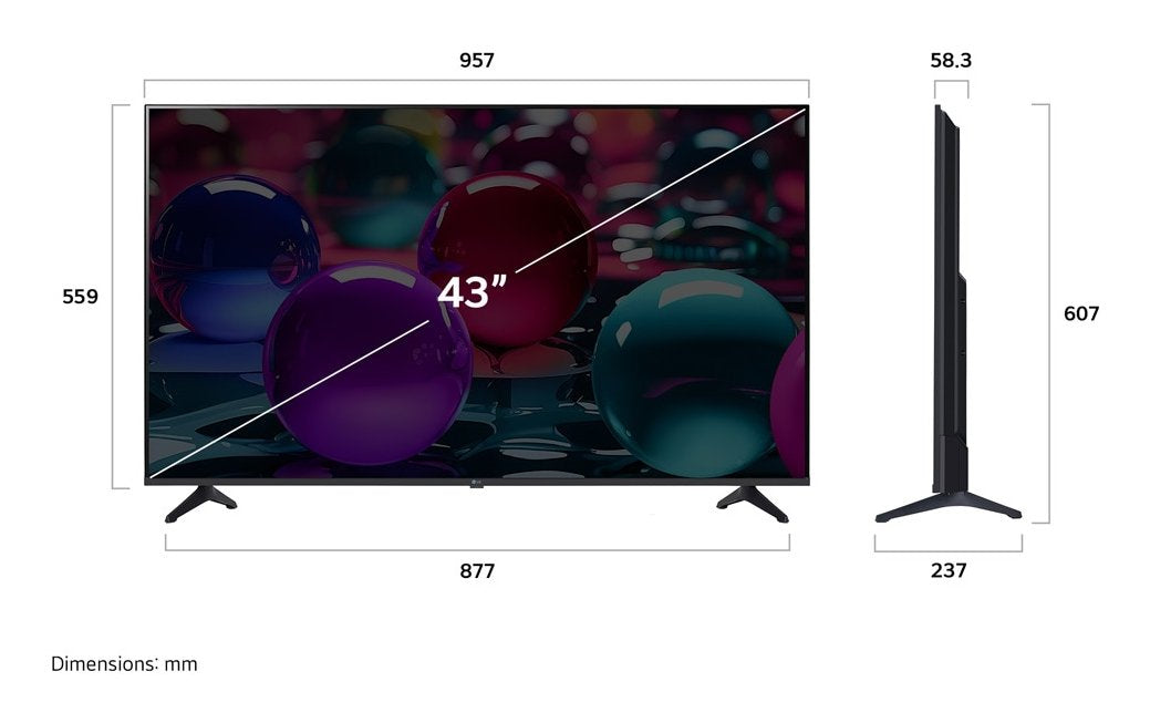 EAN 8806096340066 - LG UHD AI 43UA73003LA Televisor 109,2 cm (43") 4K Ultra HD Smart TV Wifi Negro imagen 6