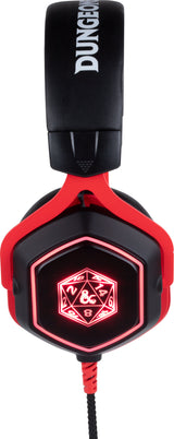 Headset Konix Dungeons And Dragons 7.1 D20 Micro Flexible Multiplataforma Kx-Dnd-Gh-R20-Pc