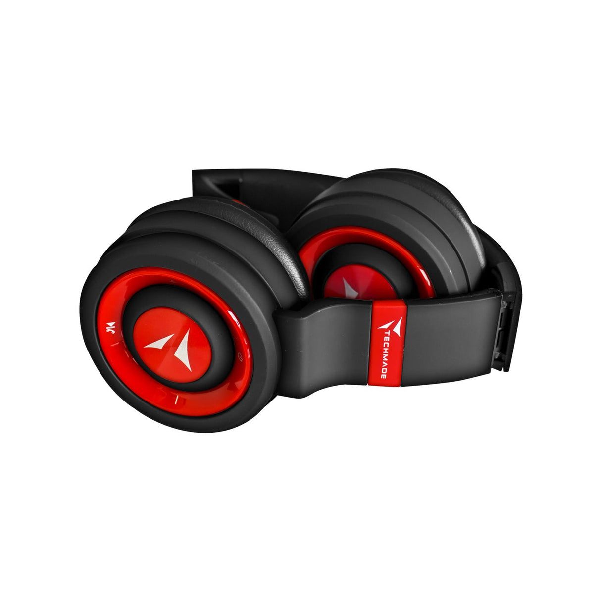Techmade Tm-046-Rd  Auriculares Inalámbrico Y Alámbrico Microusb Bluetooth Negro, Rojo