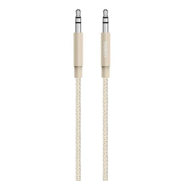 Belkin Cable De Audio Trenzado Jack-Jack Oro